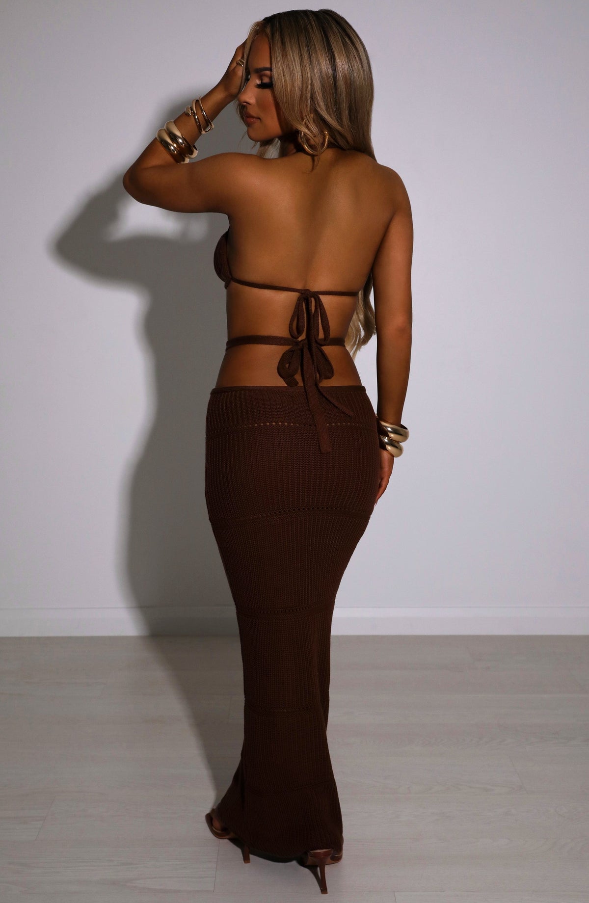 Amberly Maxi Skirt in Chocolate