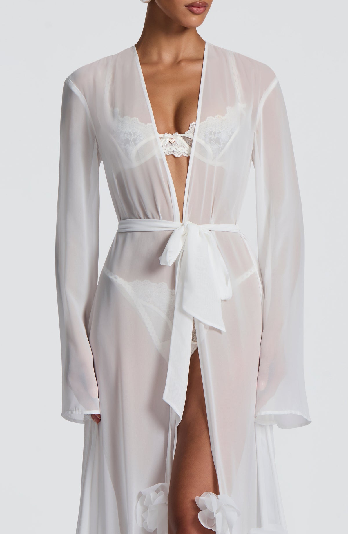Amelia Dressing Gown in Ivory