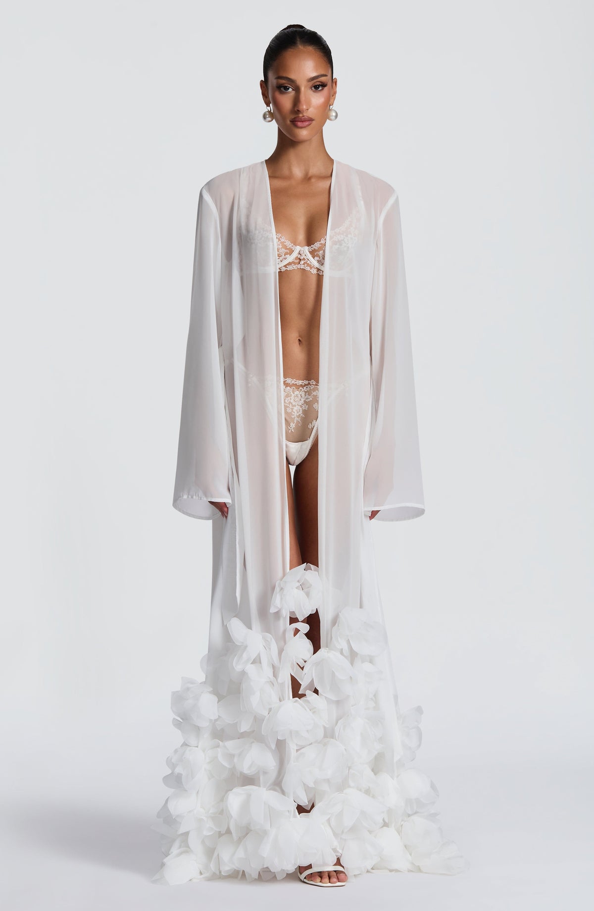Amelia Dressing Gown in Ivory