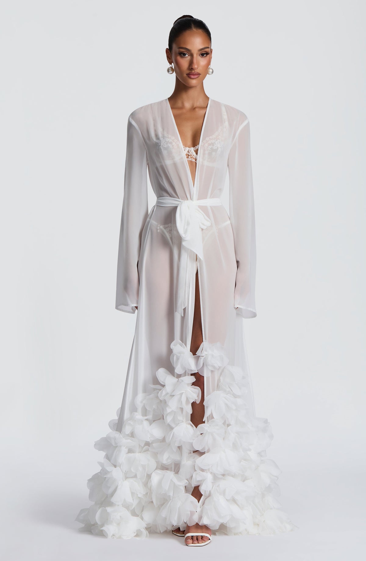 Amelia Dressing Gown in Ivory