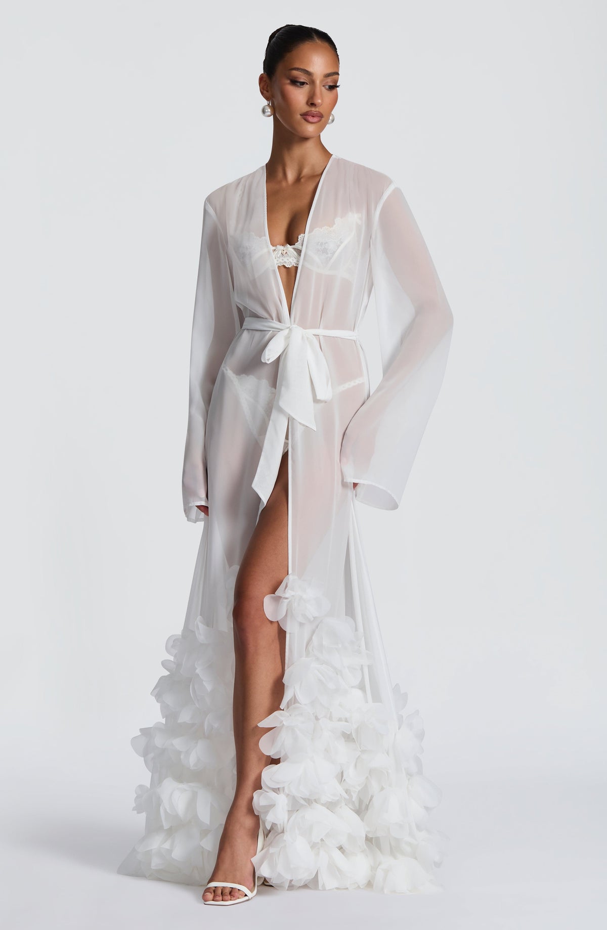 Amelia Dressing Gown in Ivory