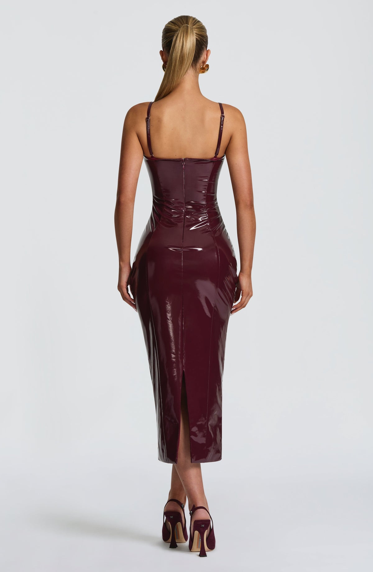 Amelie Midi Dress in Cherry Lacquer