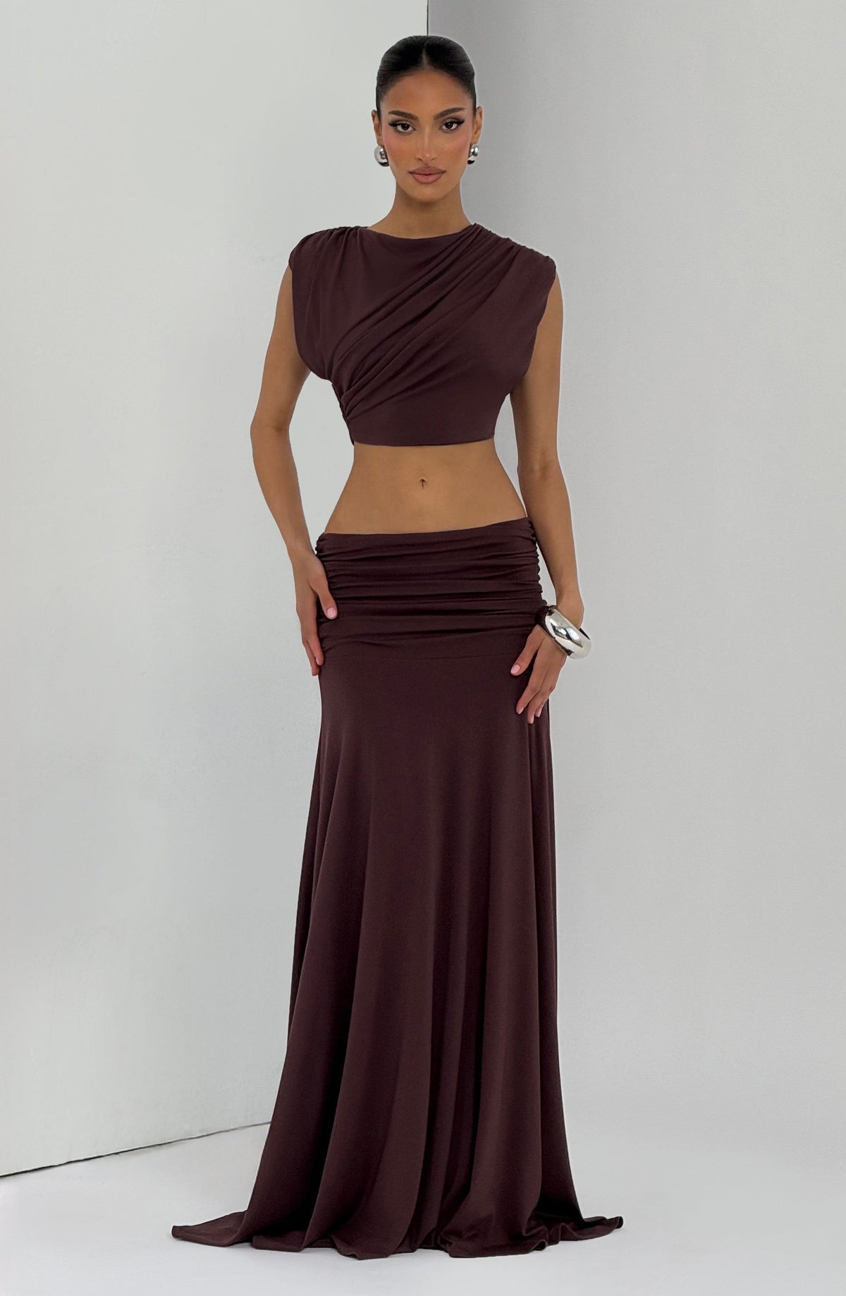 Amora Top in Plum Brown