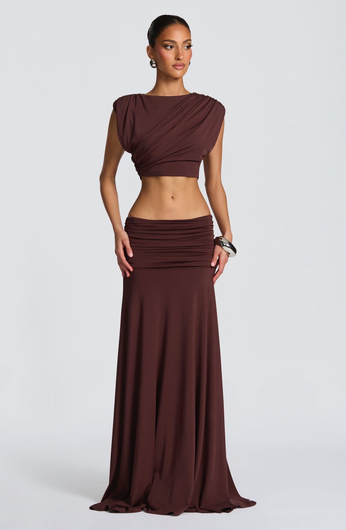 Amora Top in Plum Brown