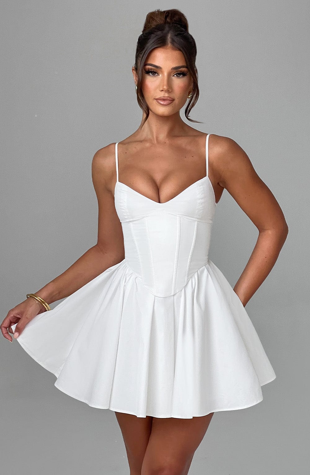 Analise Mini Dress in Ivory