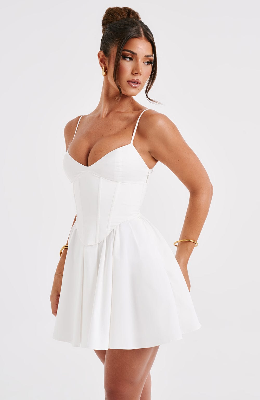 Analise Mini Dress in Ivory