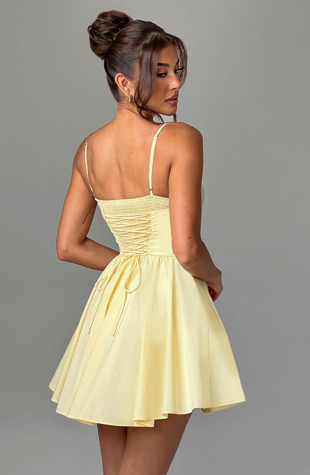 Analise Mini Dress in Lemon