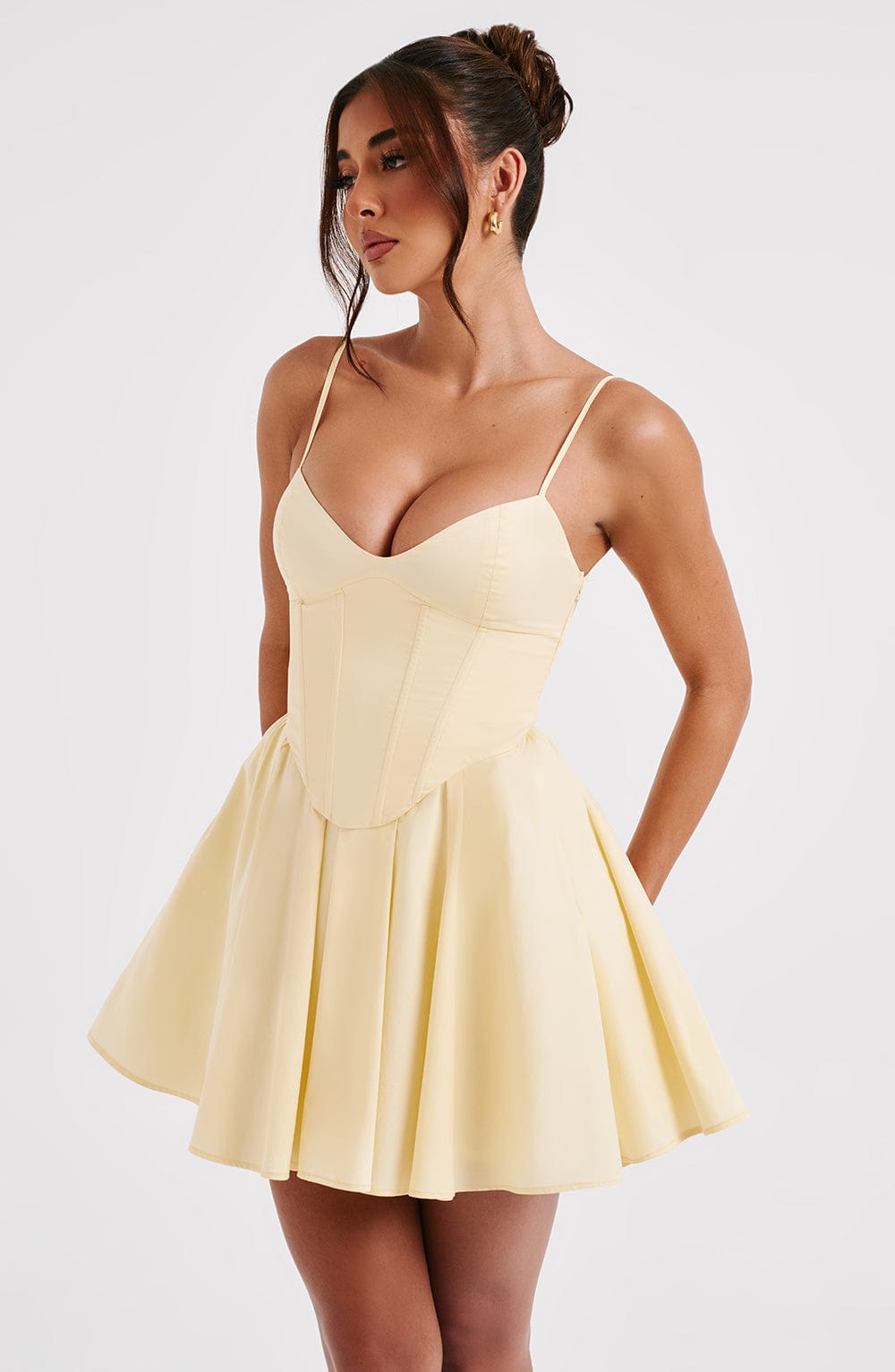 Analise Mini Dress in Lemon