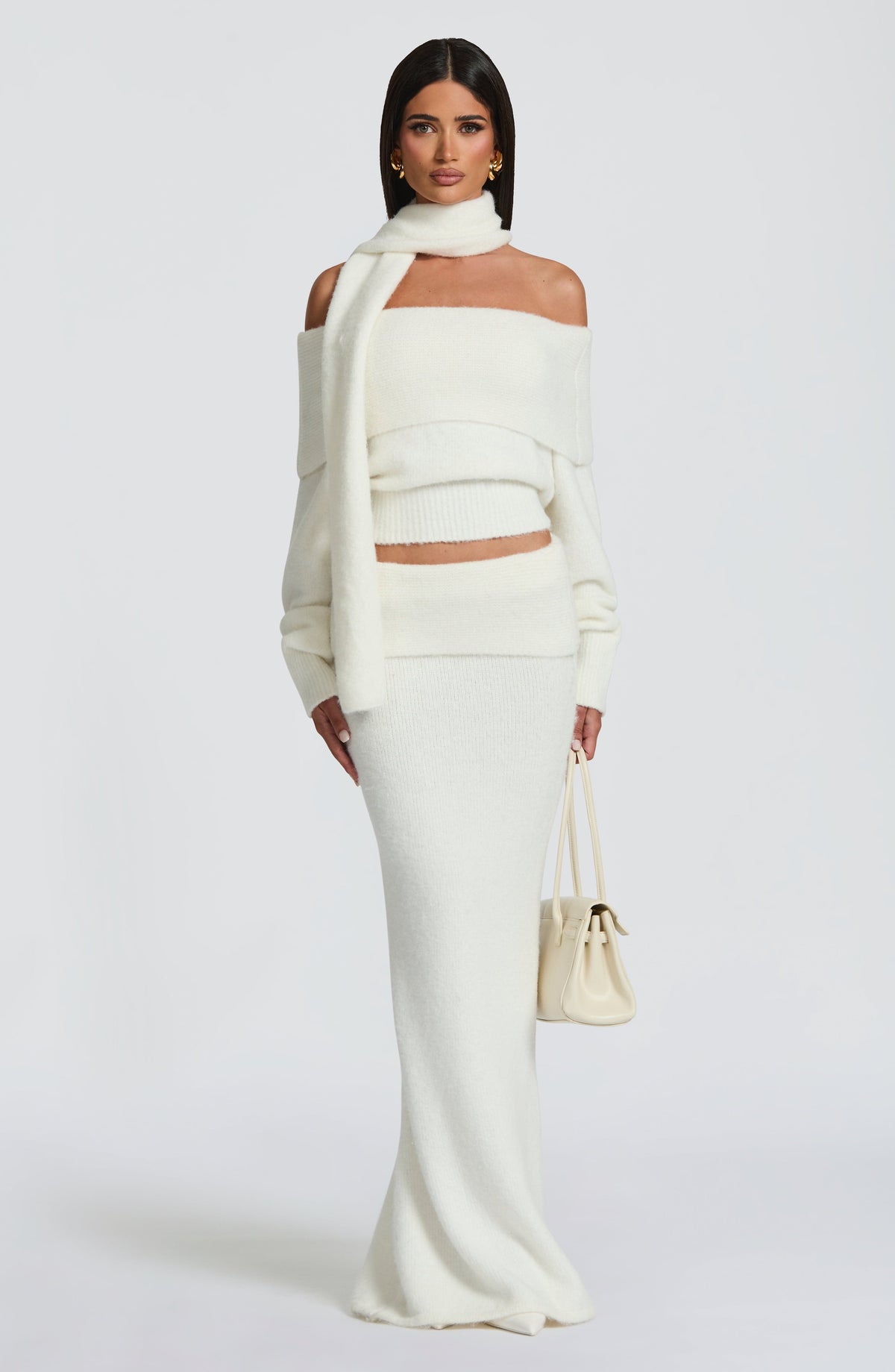 Andra Maxi Skirt in Ivory
