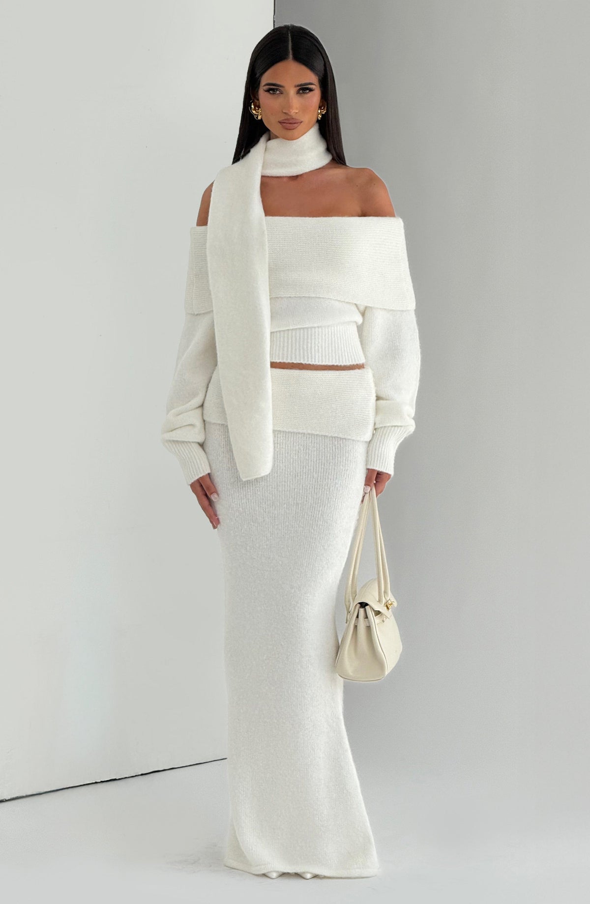 Andra Maxi Skirt in Ivory