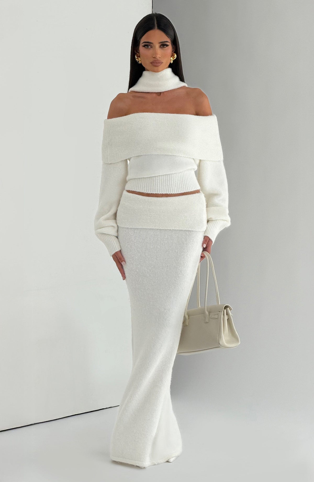 Andra Maxi Skirt in Ivory