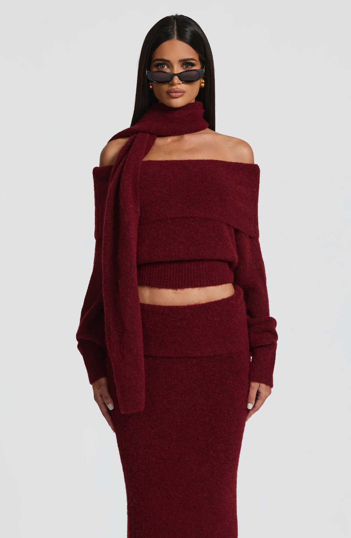 Andra Top in Burgundy