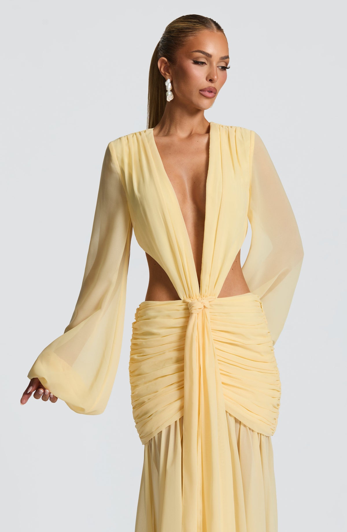 Andreia Maxi Dress in Lemon