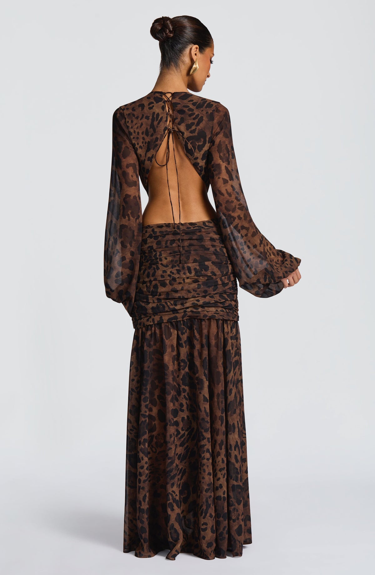 Andreia Maxi Dress in Leopard Print