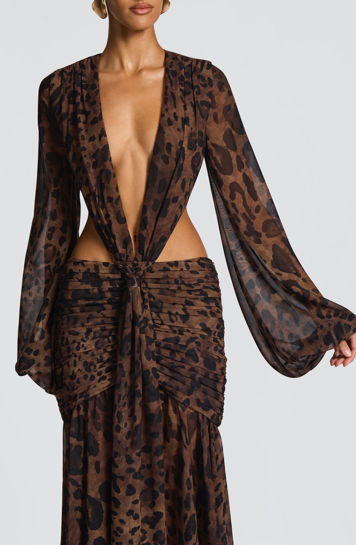 Andreia Maxi Dress in Leopard Print