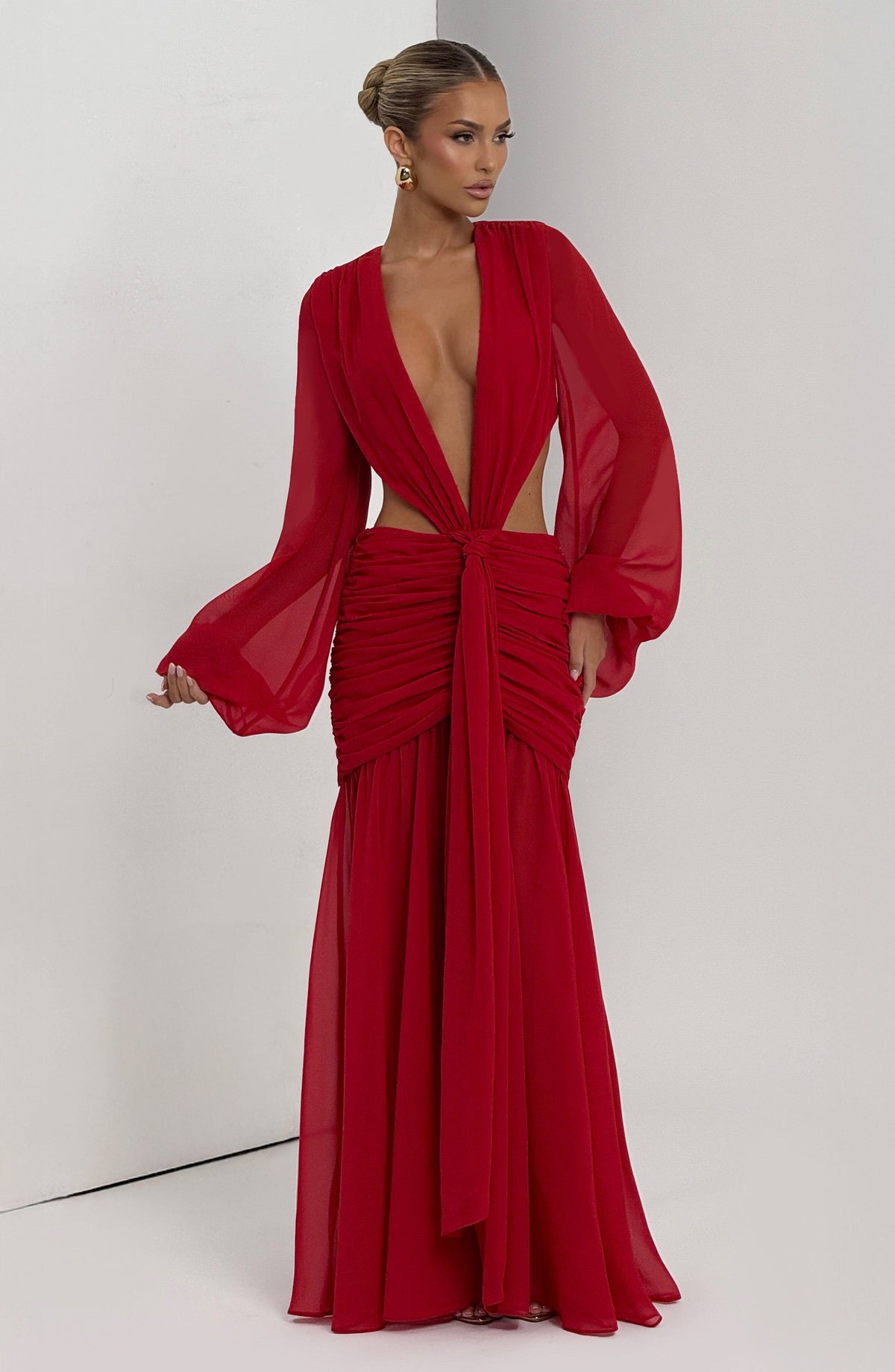 Andreia Maxi Dress in Red