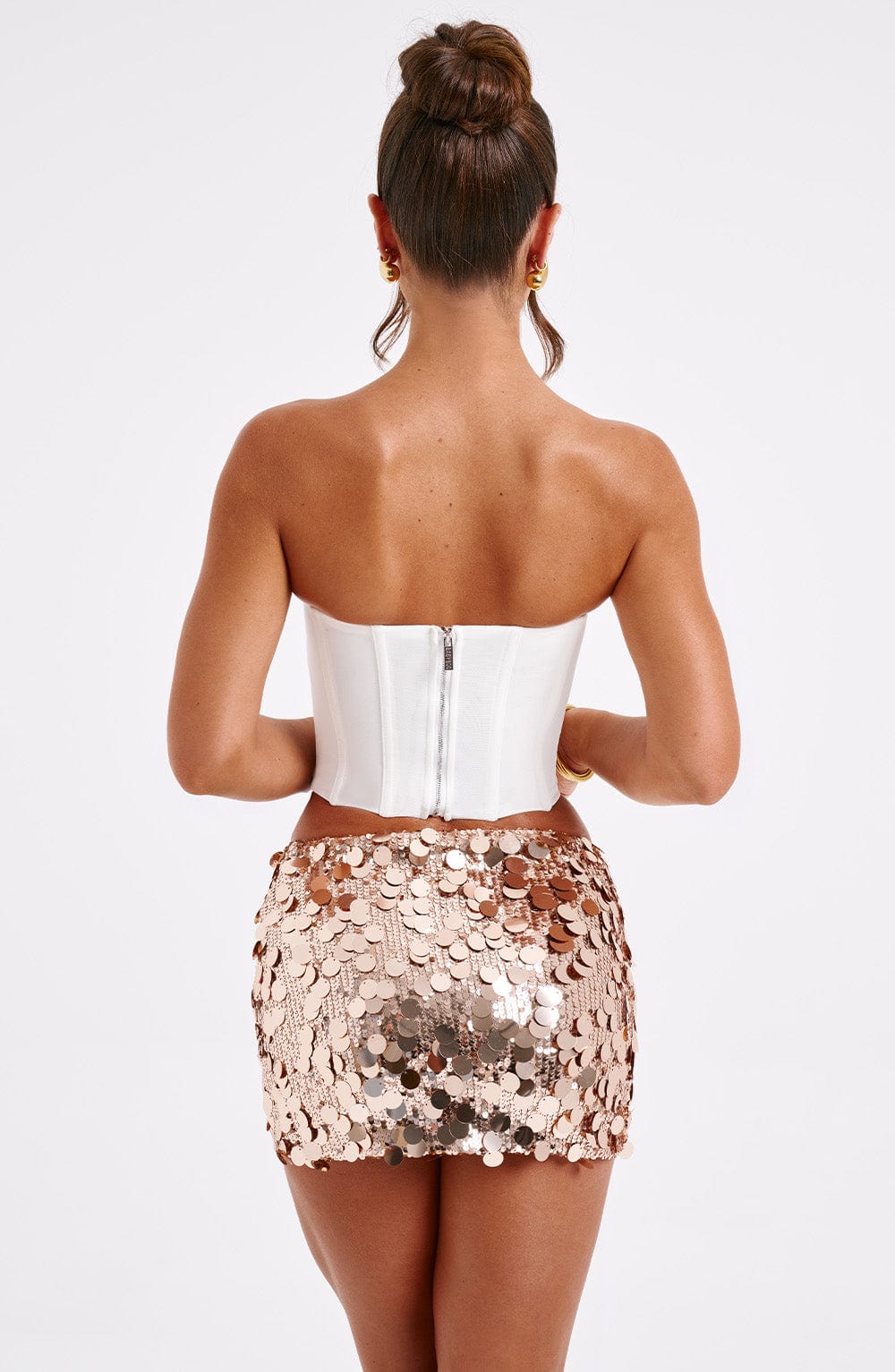 Anita Mini Skirt in Gold