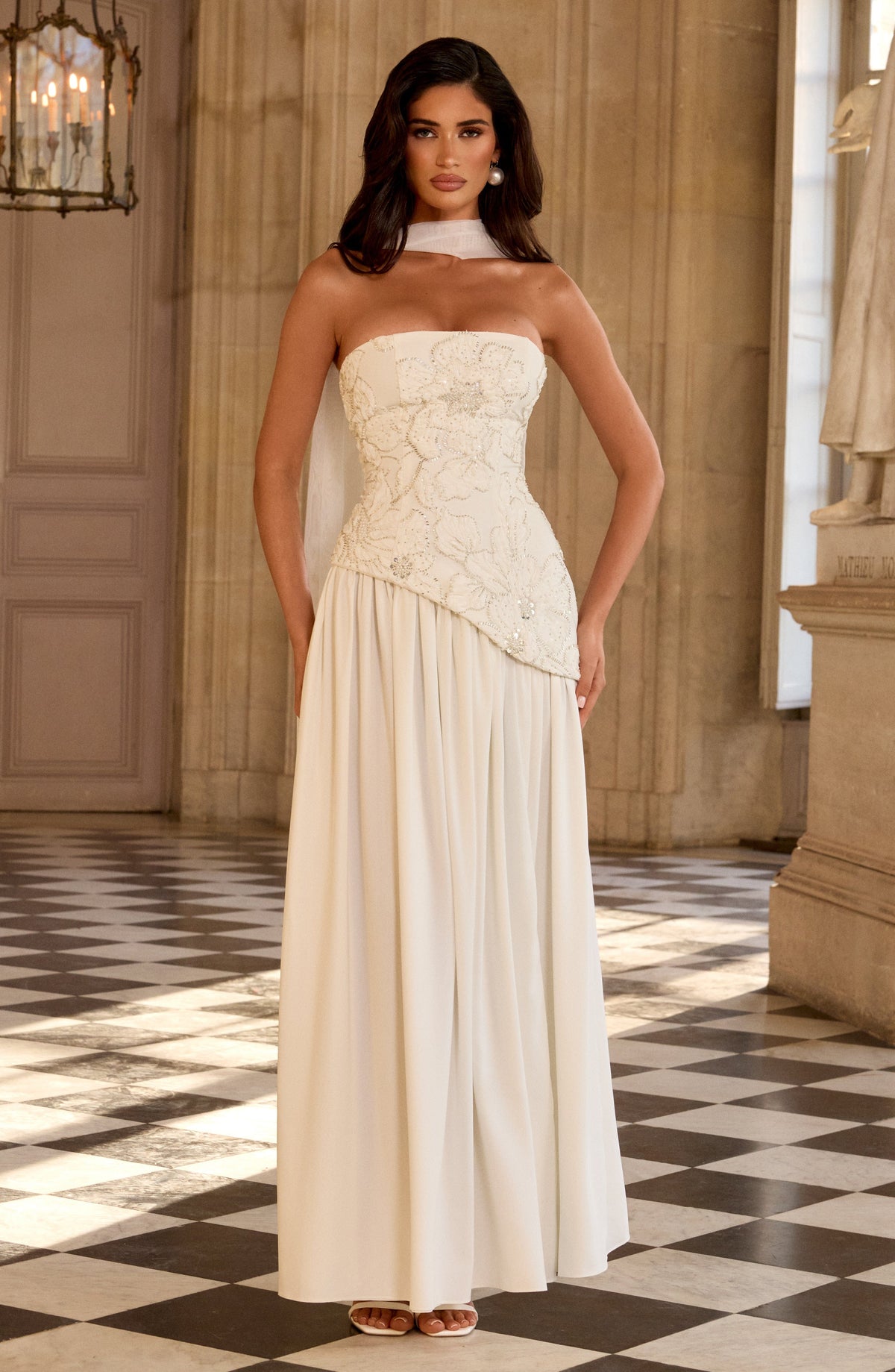 Anneka Maxi Dress in Ivory