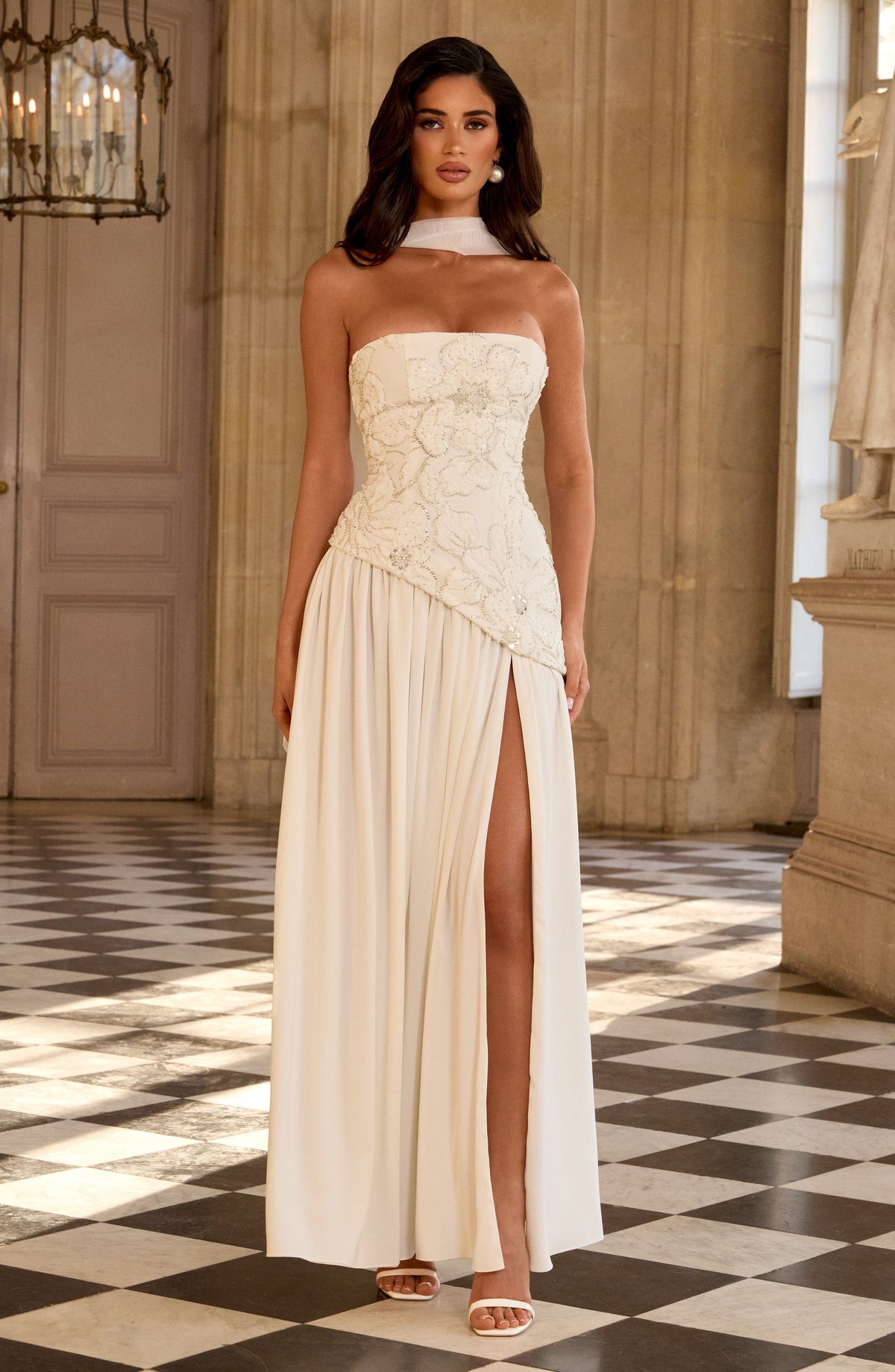 Anneka Maxi Dress in Ivory