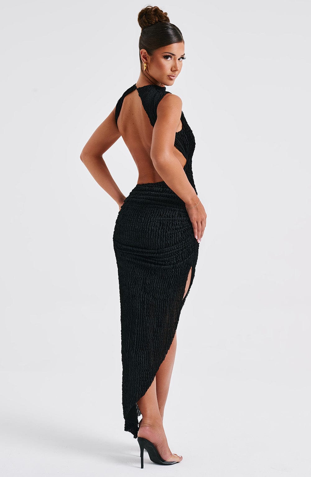 Aphaia Midi Dress in Black