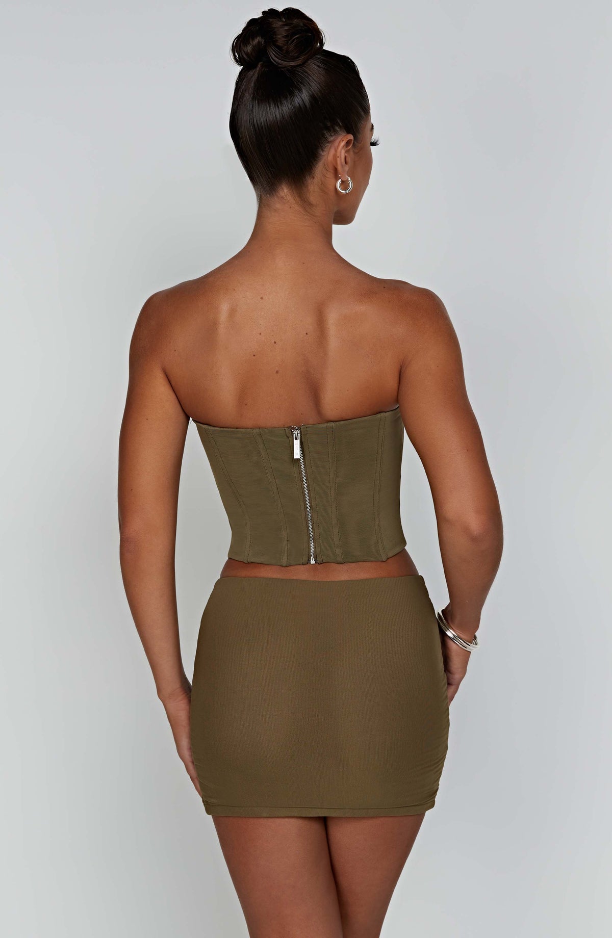 Aria Mini Skirt in Khaki