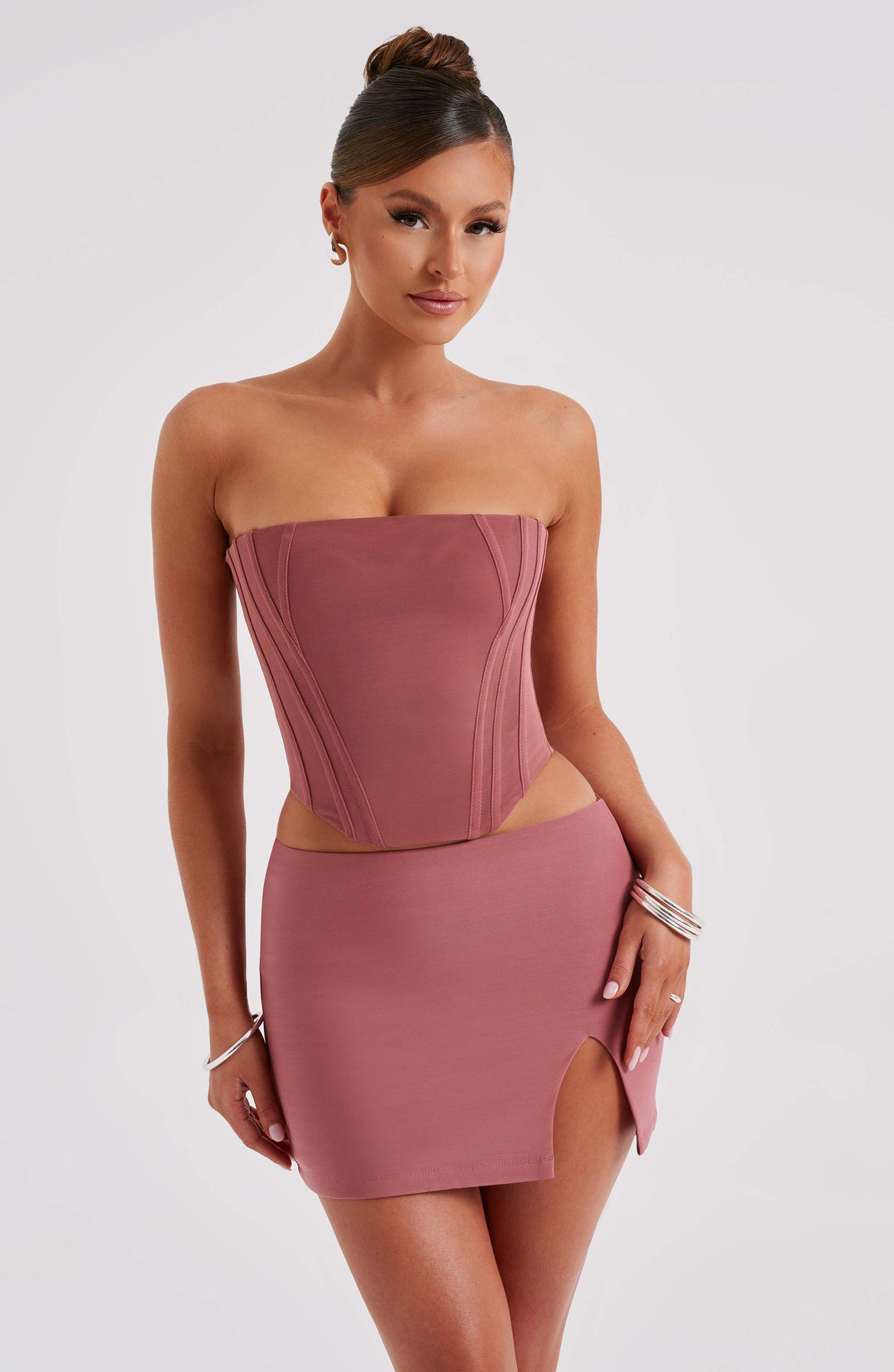 Aria Mini Skirt in Rose Pink