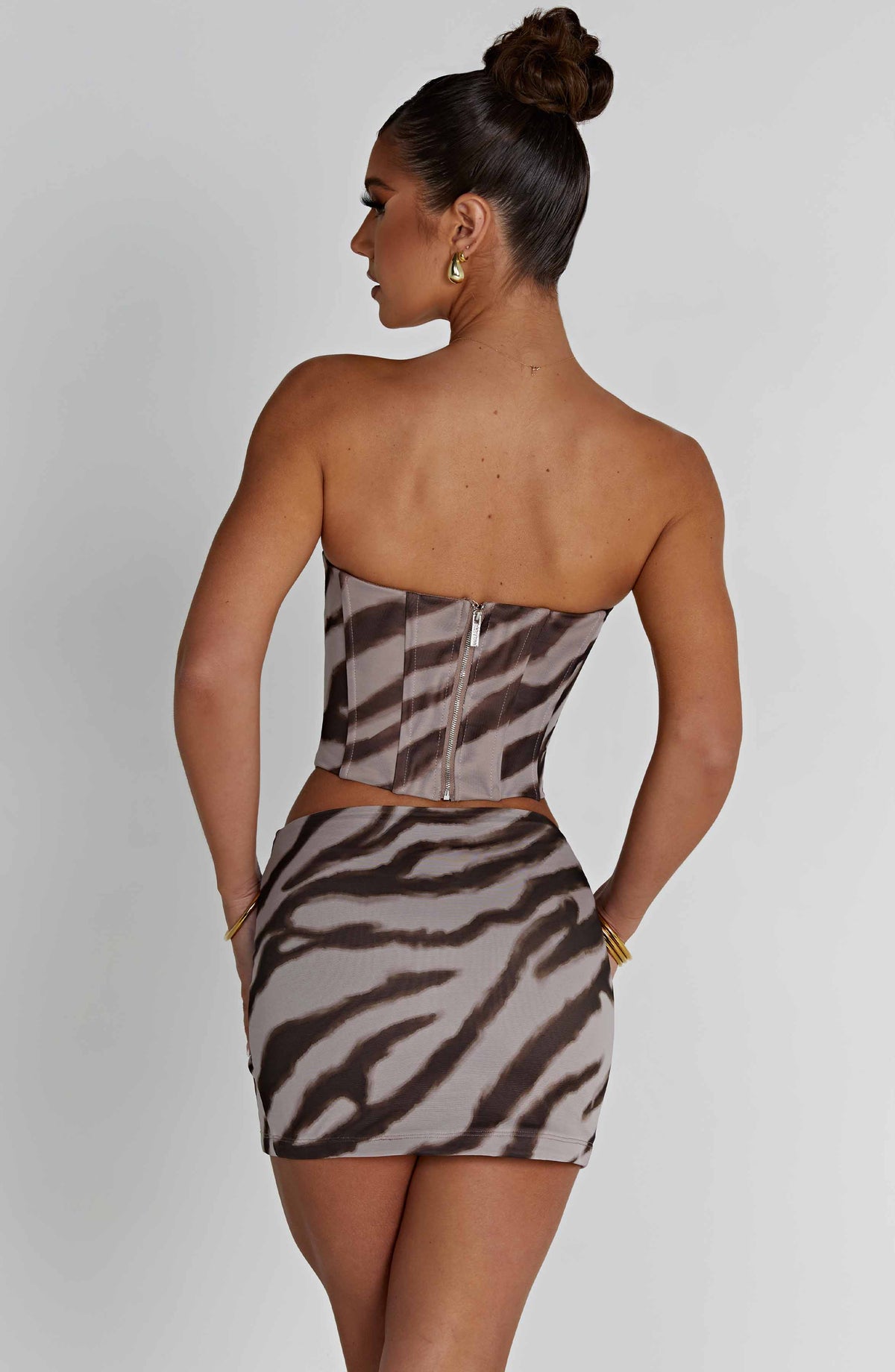 Aria Mini Skirt in Zebra Print