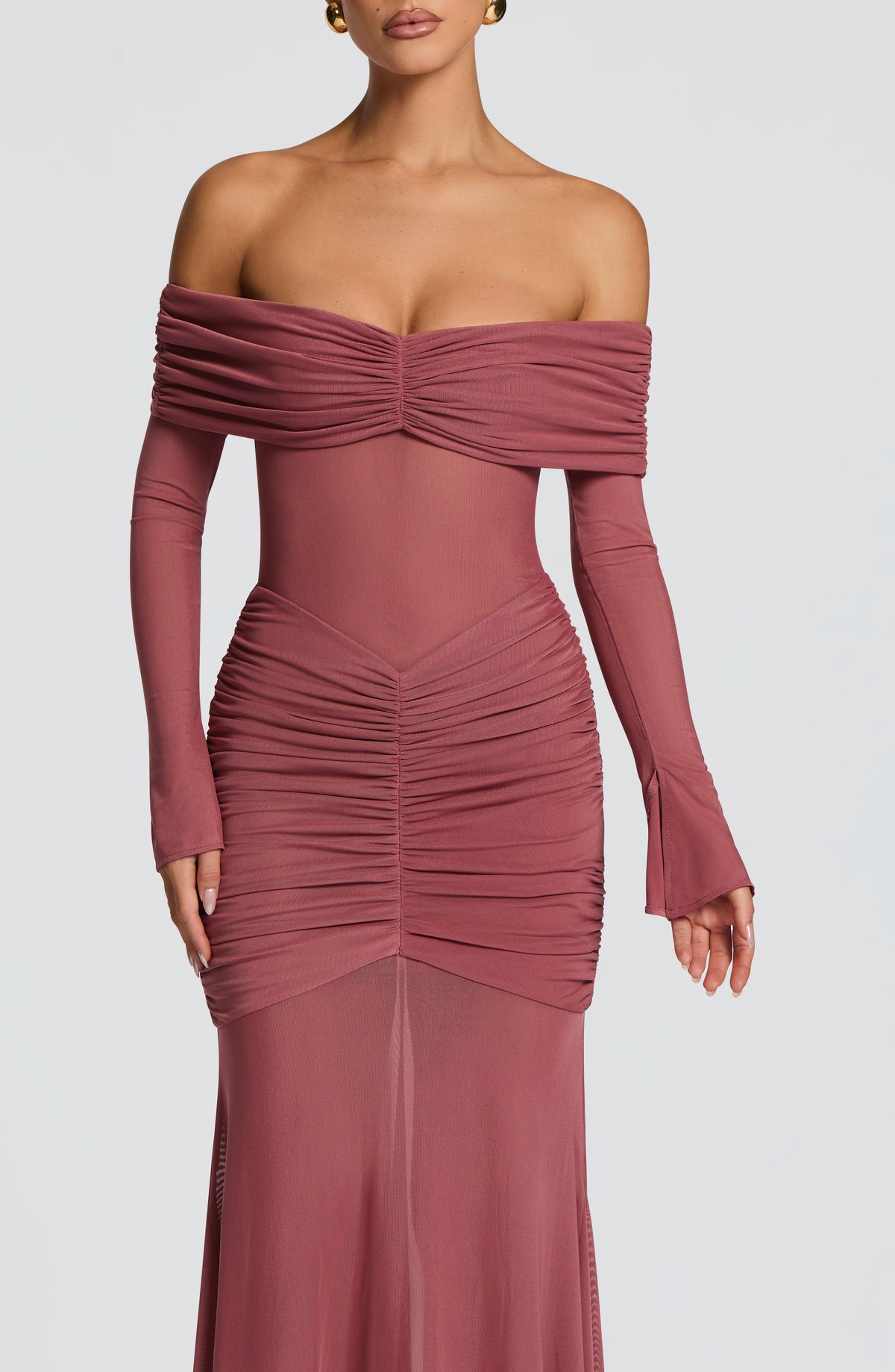 Arlena Maxi Dress in Rose Brown