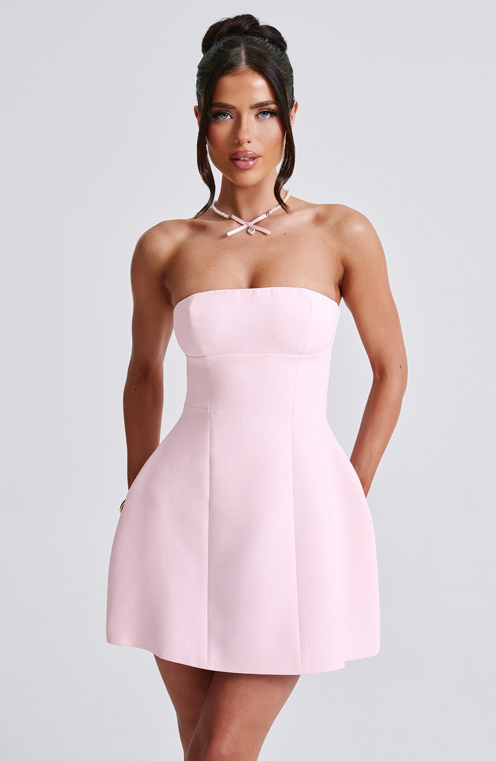 Asha Mini Dress in Blush