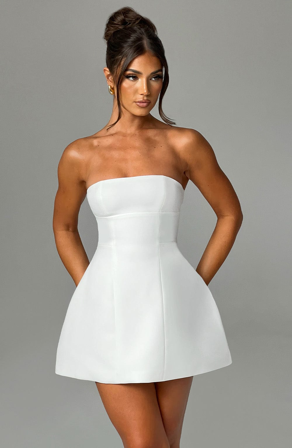 Asha Mini Dress in Ivory