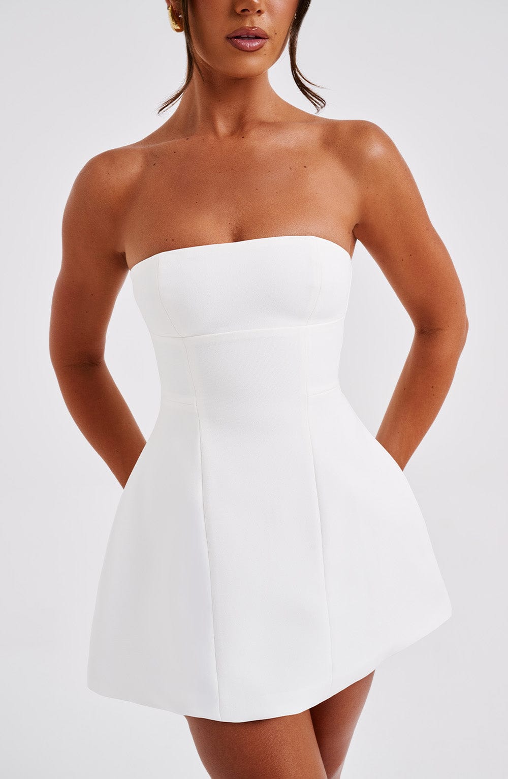 Asha Mini Dress in Ivory