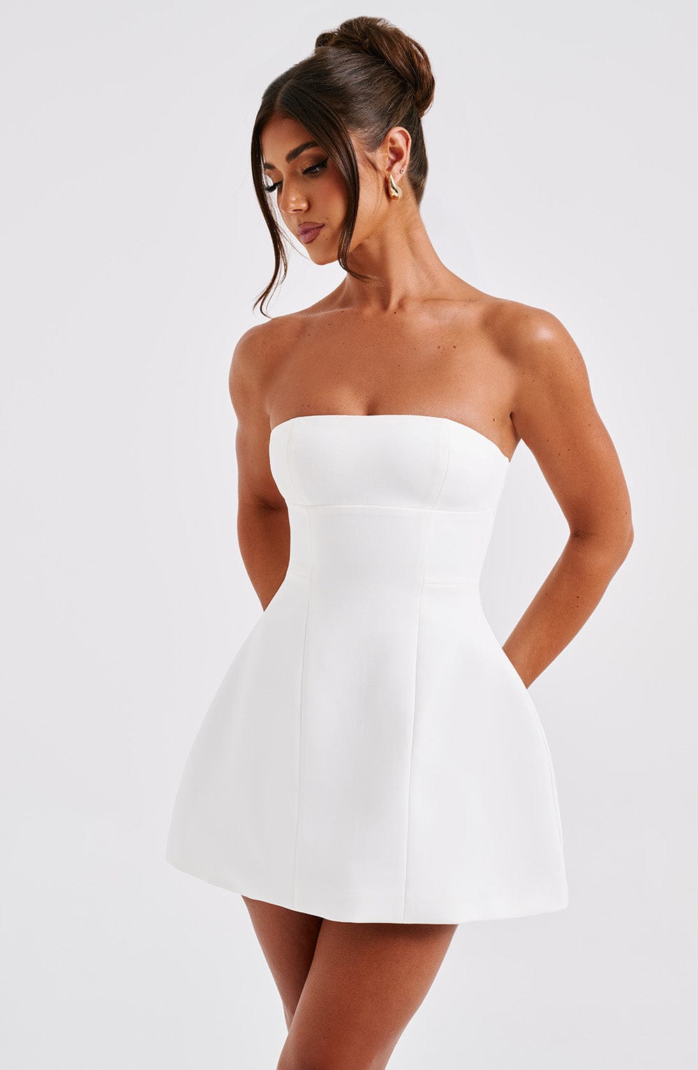 Asha Mini Dress in Ivory