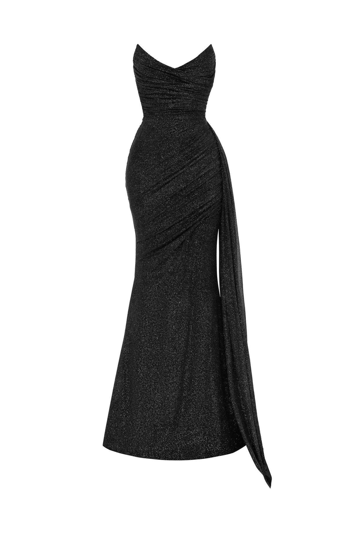 Ashira Maxi Dress in Black Sparkle