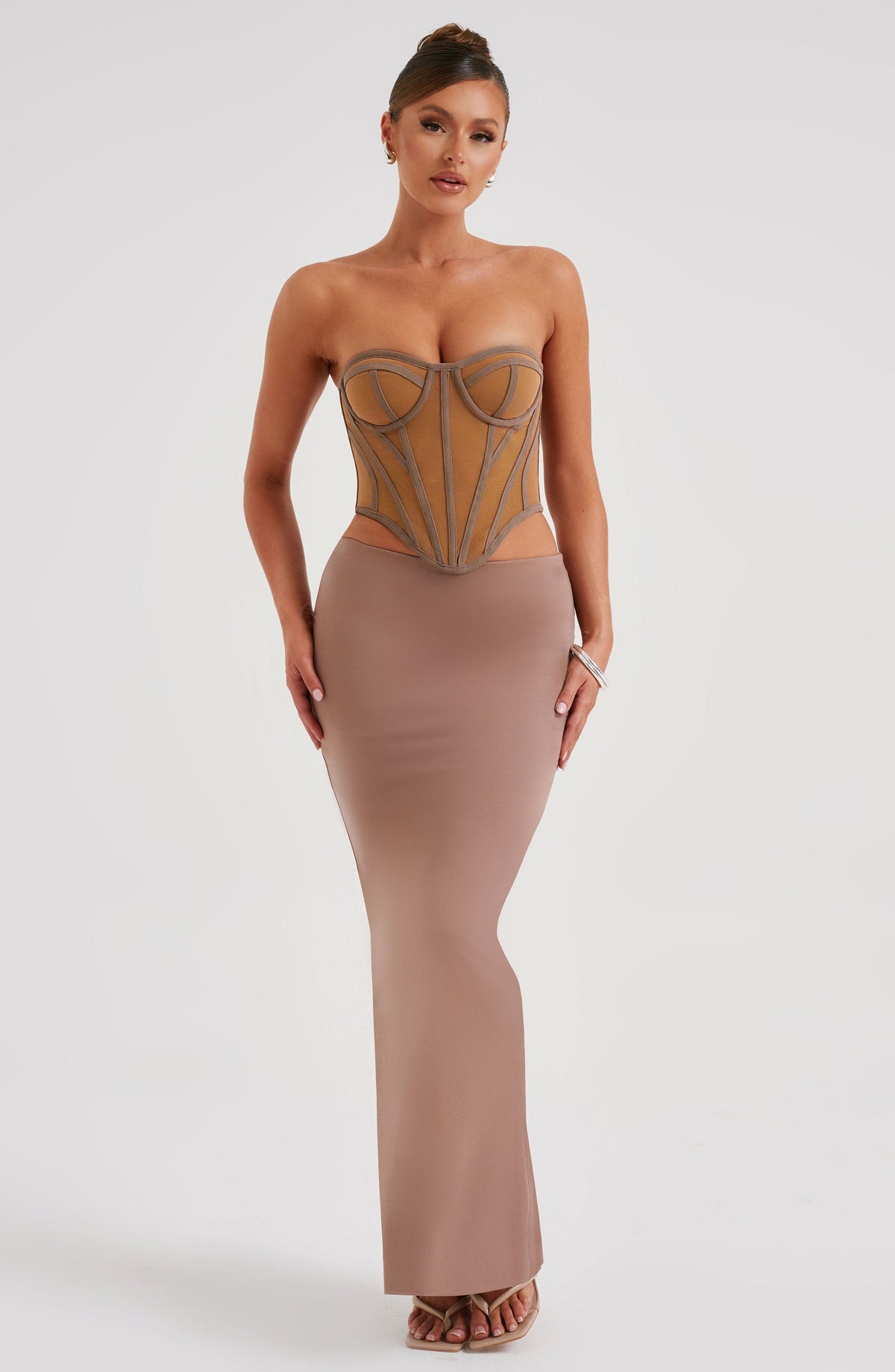 Astara Maxi Skirt in Chocolate