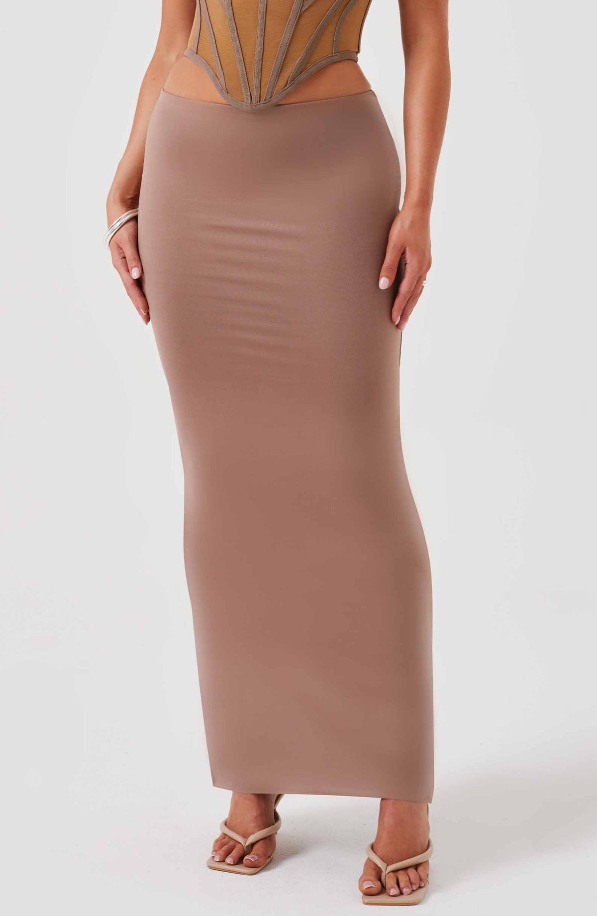 Astara Maxi Skirt in Chocolate