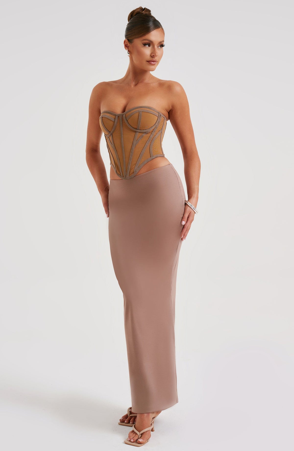 Astara Maxi Skirt in Chocolate