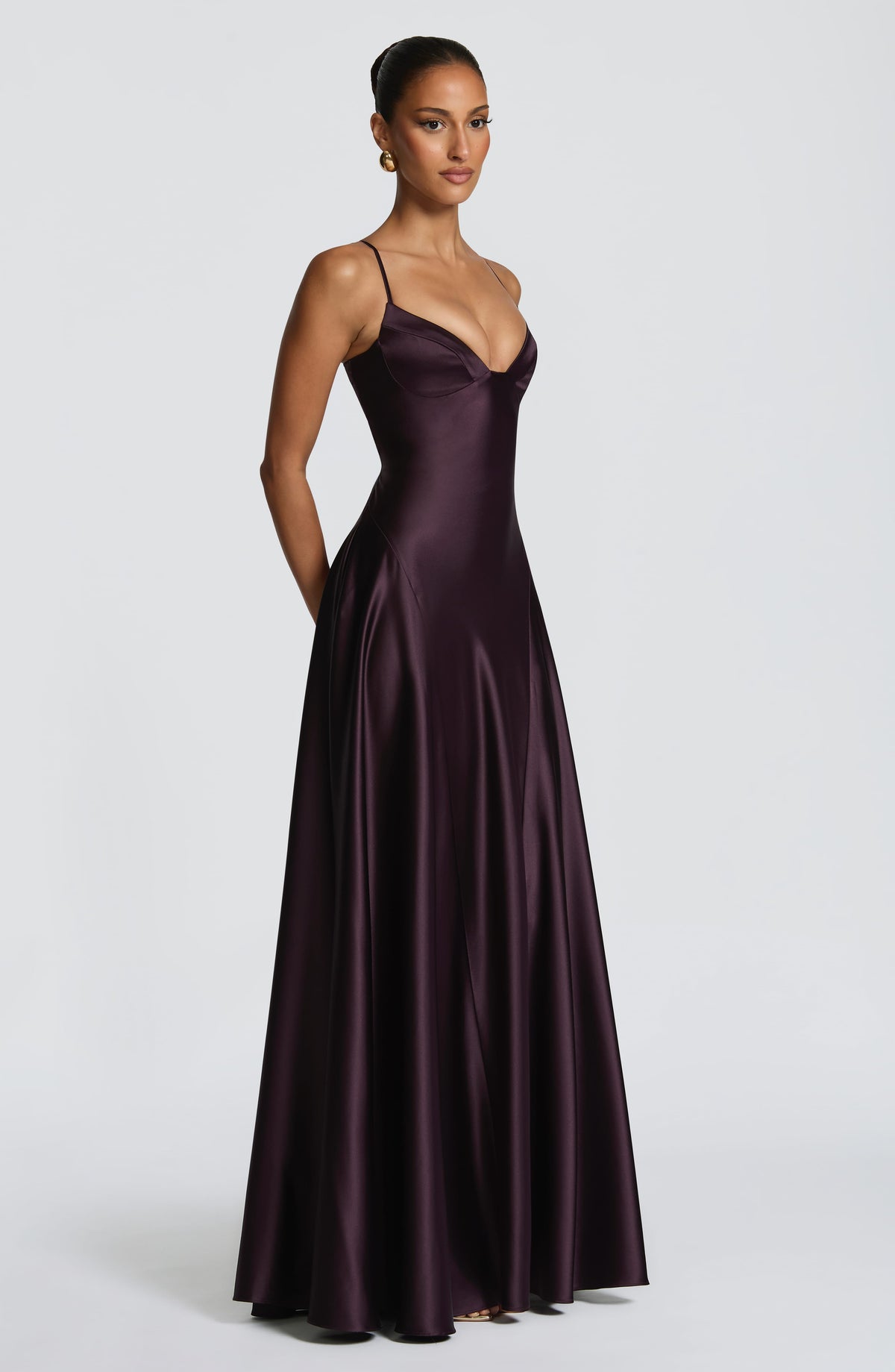 Asterin Maxi Dress in Plum