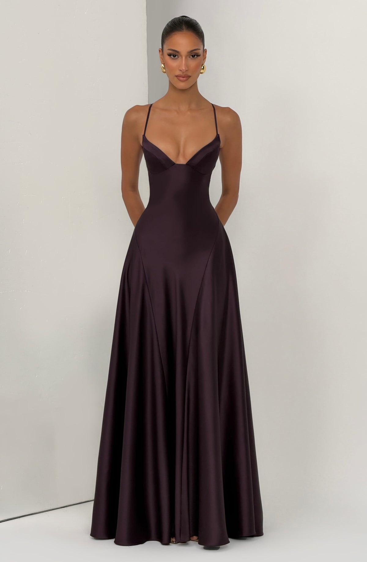 Asterin Maxi Dress in Plum