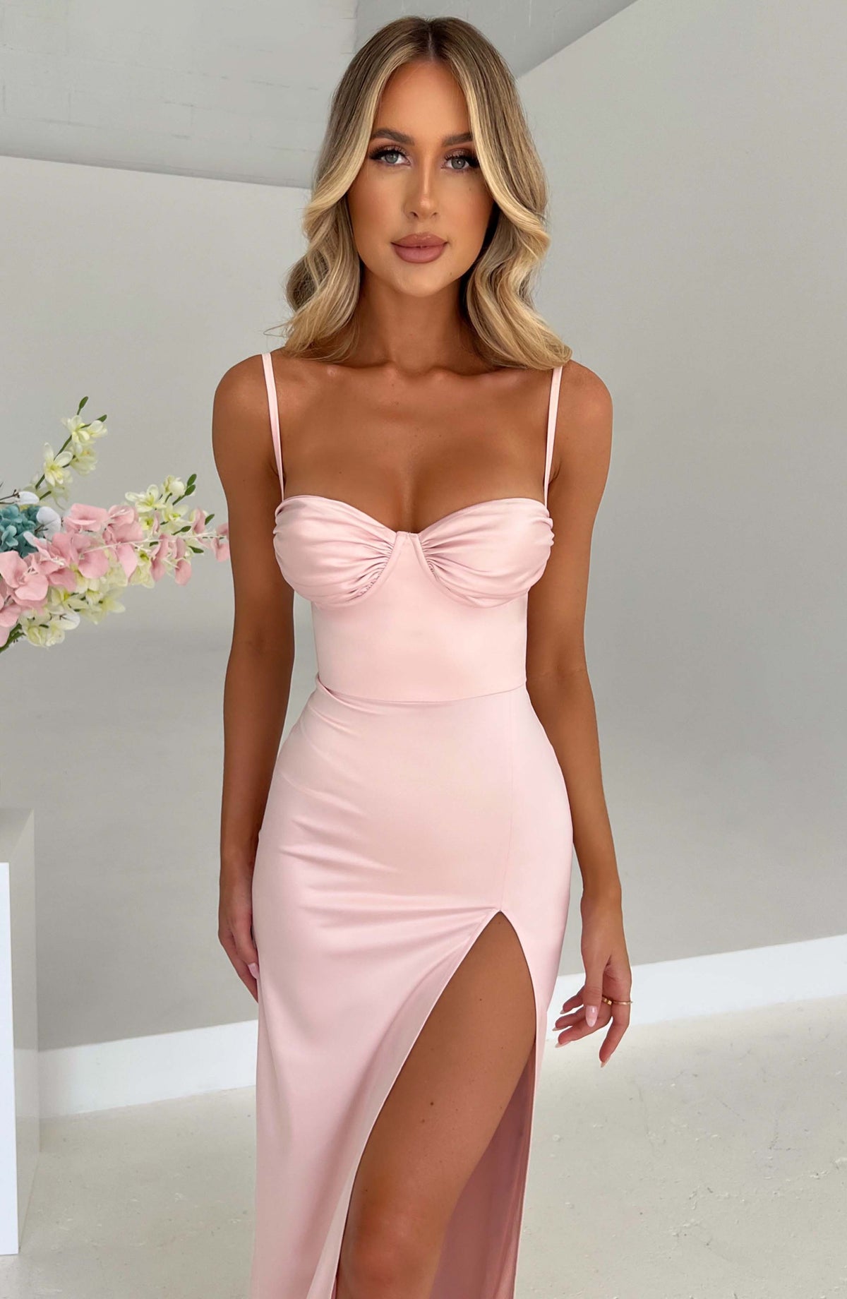 Aurora Maxi Dress in Blush