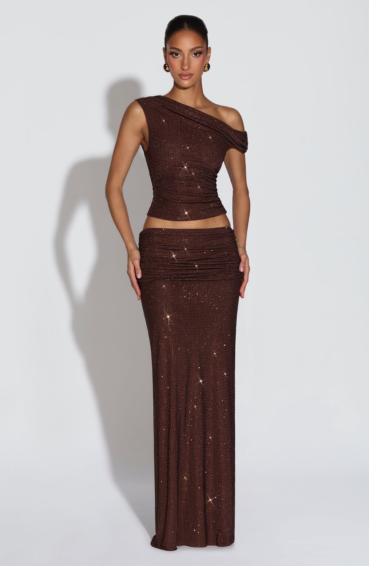 Aveline Top in Plum Brown