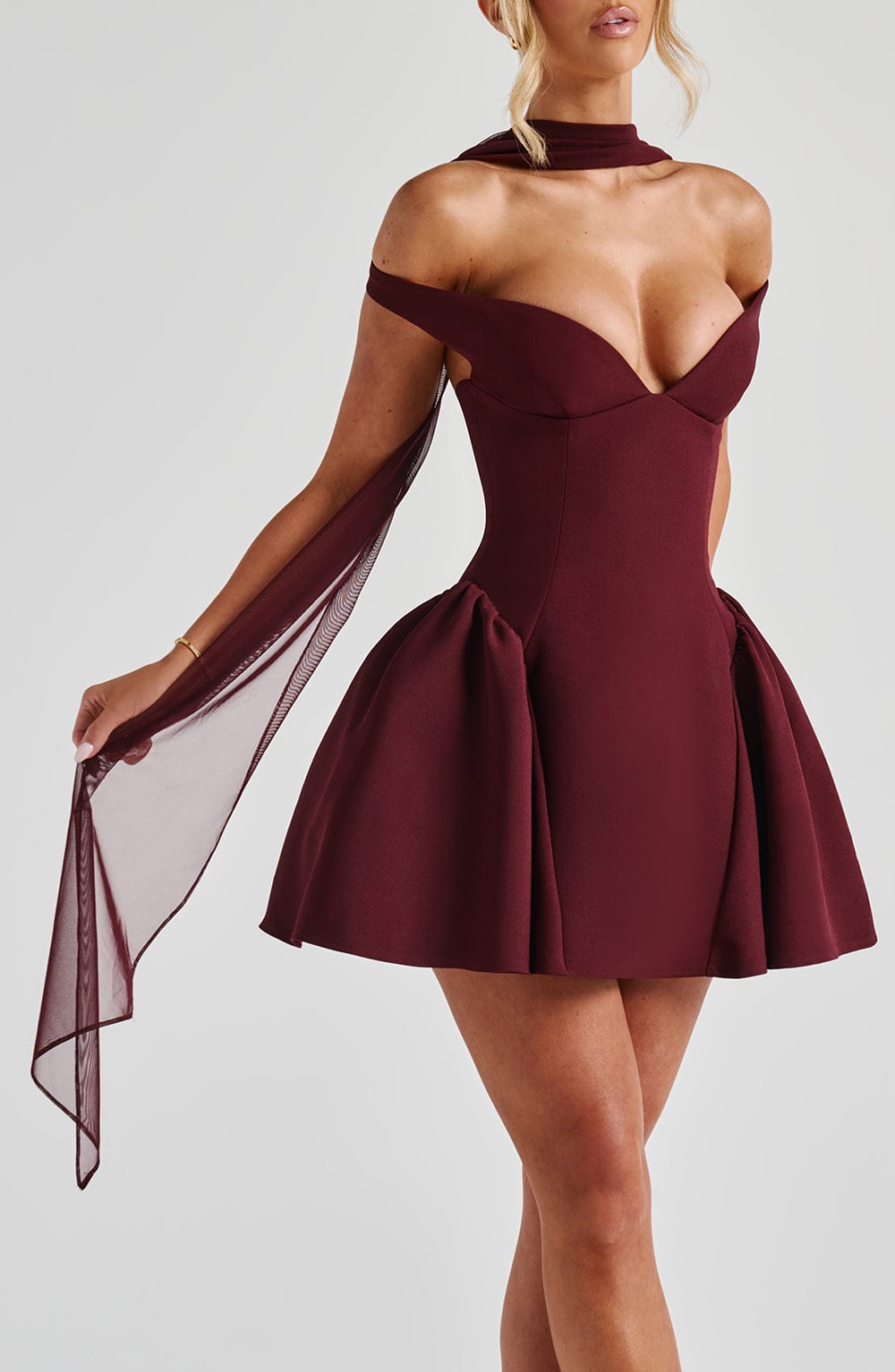 Aylah Scarf in Cherry Lacquer