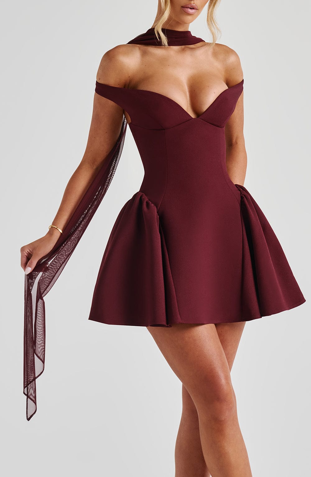 Aylah Scarf in Cherry Lacquer