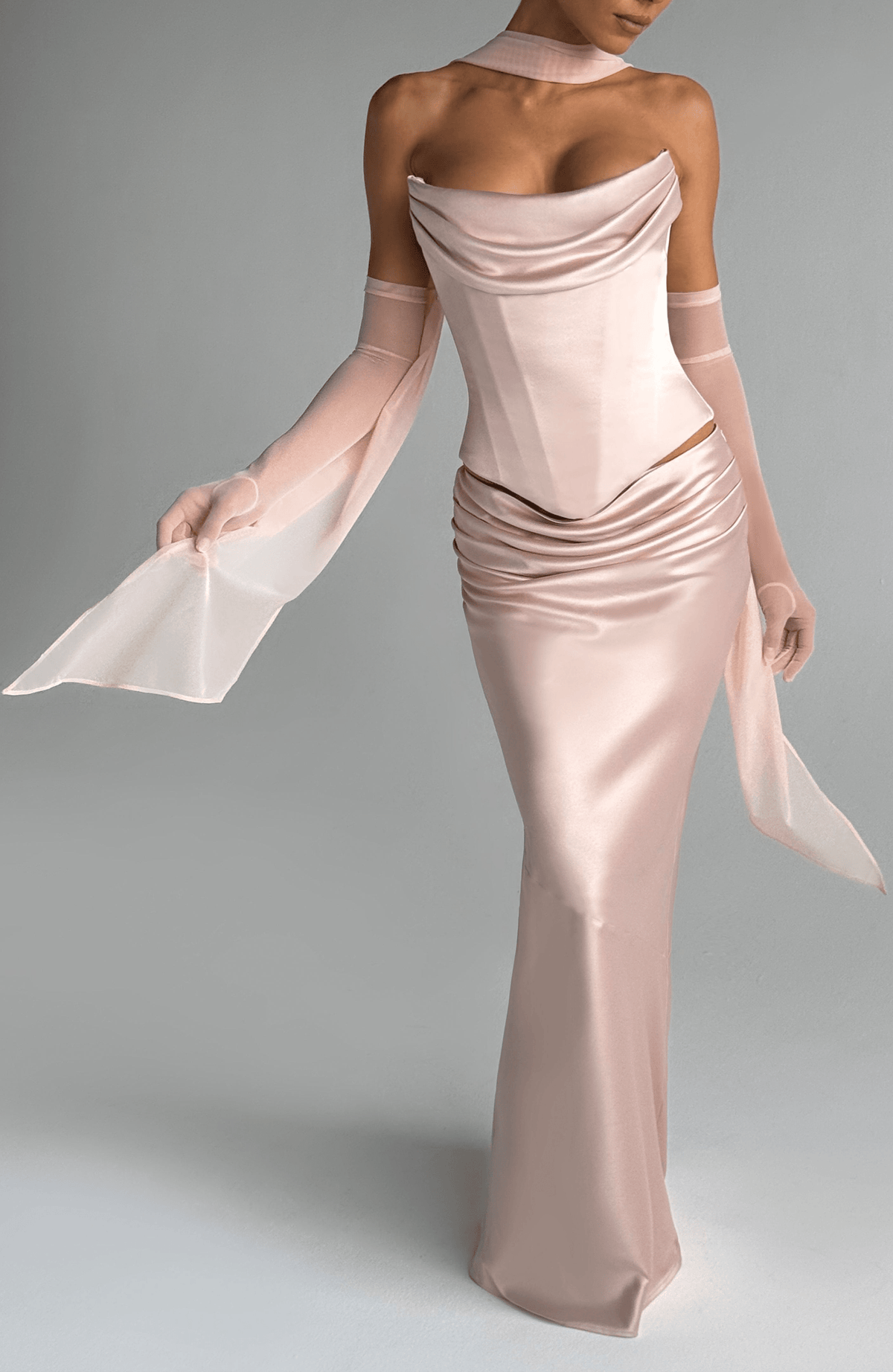Aylah Scarf in Soft Peach