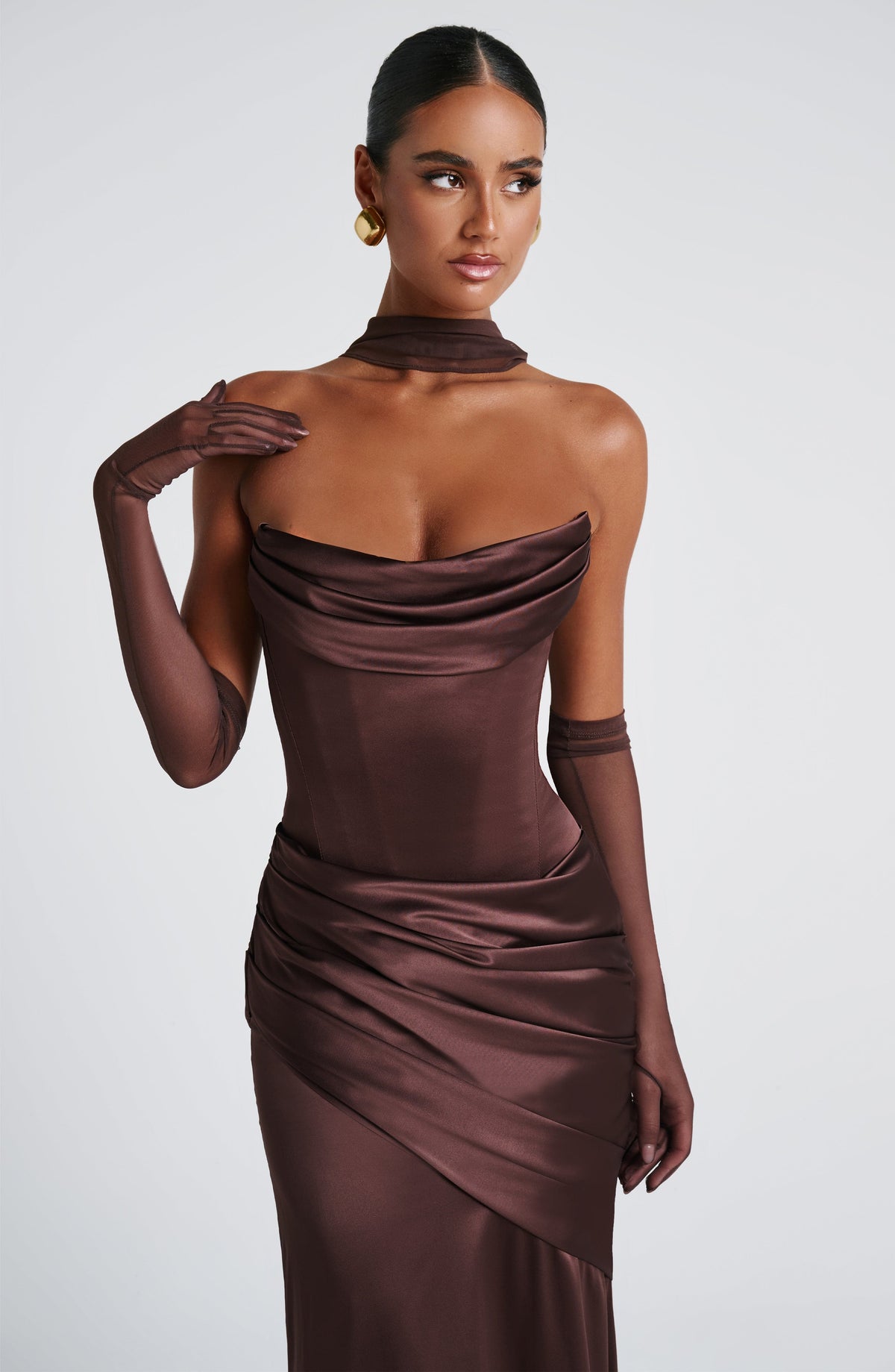 Aylah Scarf in Plum Brown