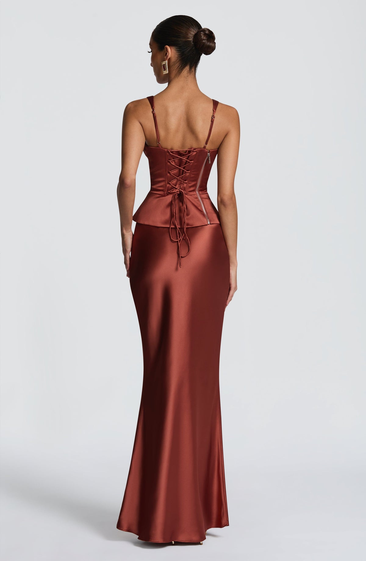 Aylin Maxi Skirt in Rust