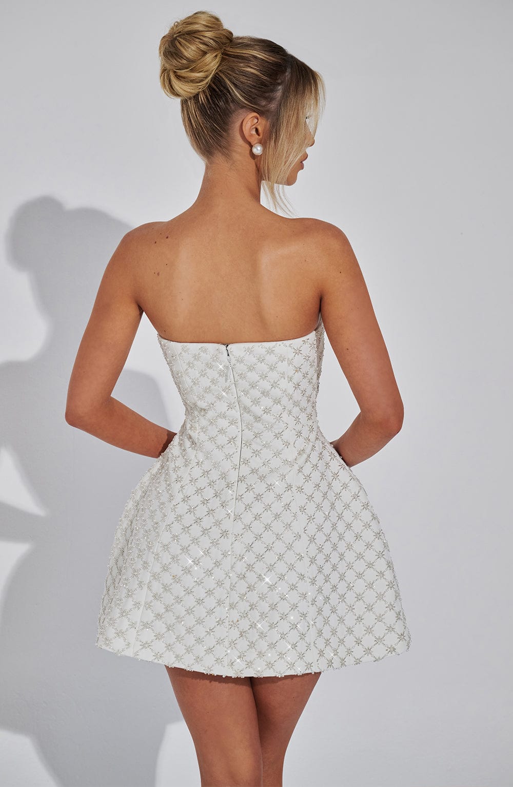 Beatriz Mini Dress in Ivory