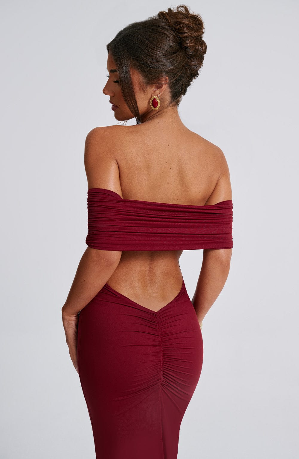 Belinda Maxi Dress in Burgundy