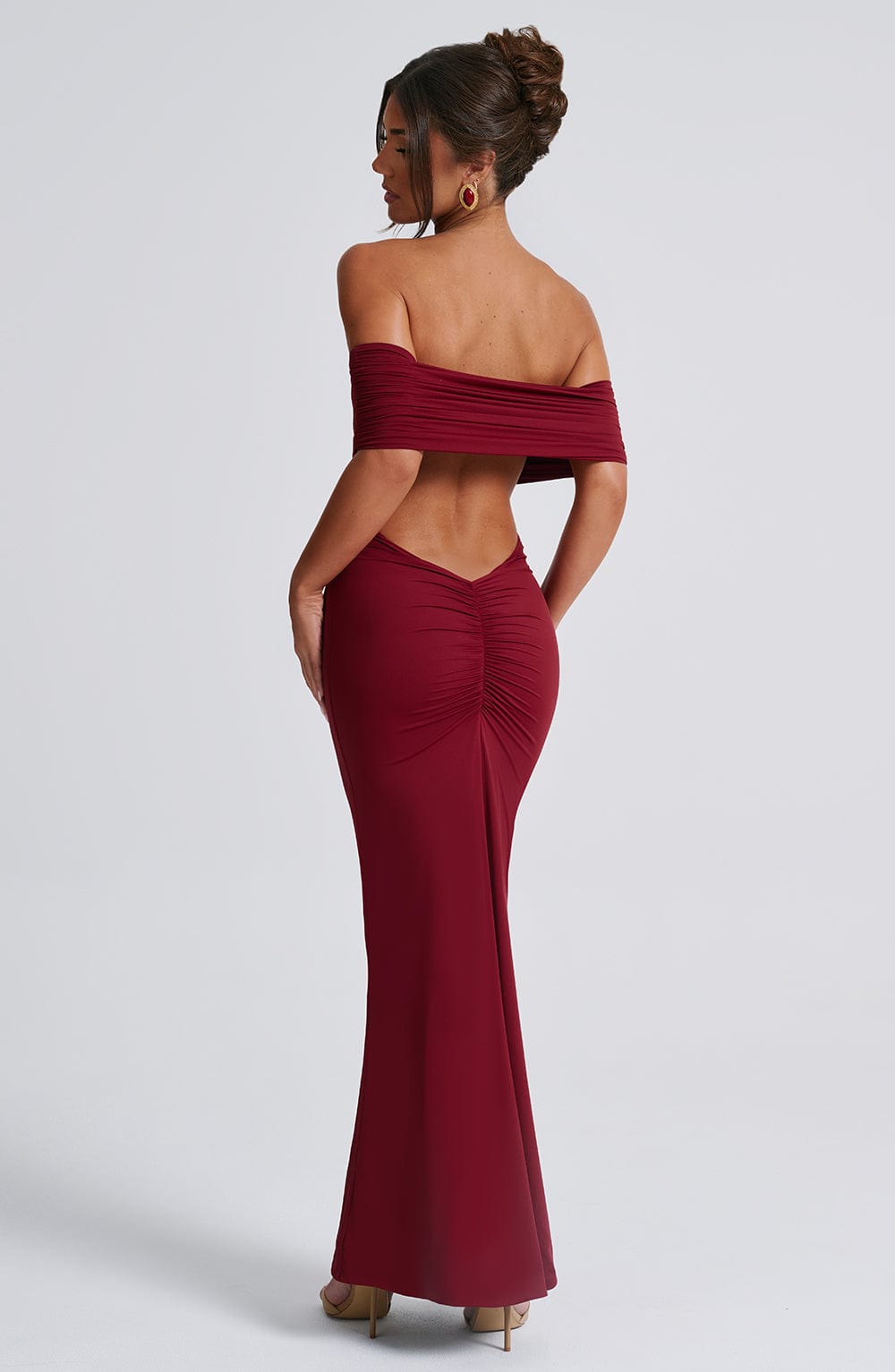 Belinda Maxi Dress in Burgundy