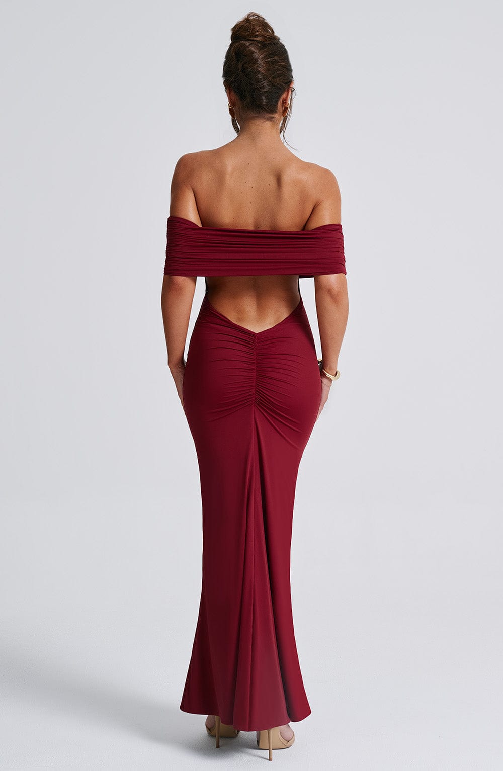 Belinda Maxi Dress in Burgundy