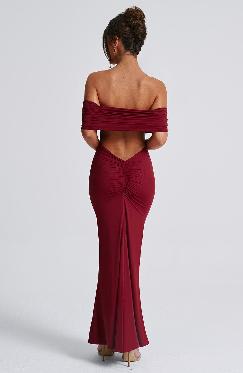 Belinda Maxi Dress in Burgundy